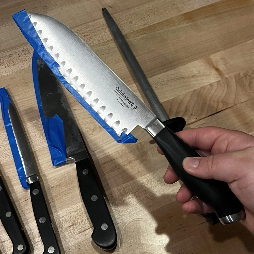 Calphalon‎ Forged Cutlery 8-Piece Knife Set & Butcher Block